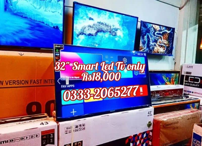 32" 48" 55 Inch Led tv Smart SLIM Android Wifi brand new 4k Resolution 0