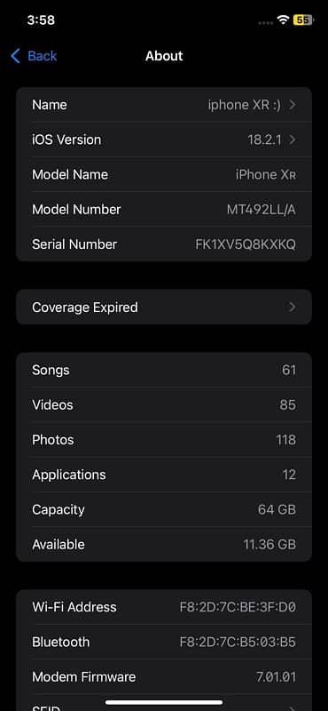 Iphone XR non pta jv 64GB 9