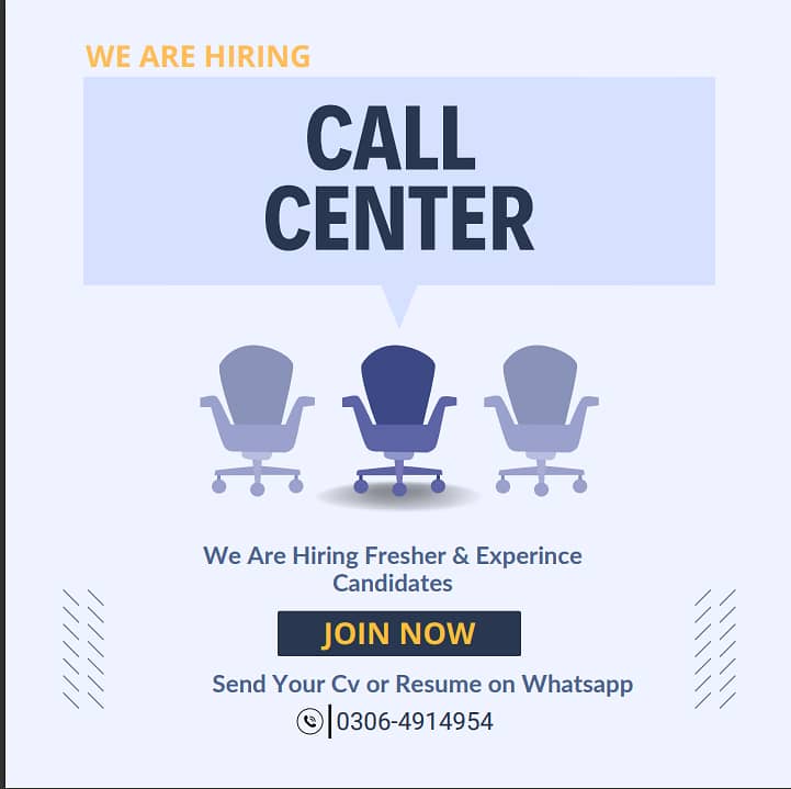 we are hiring in our call centre 0