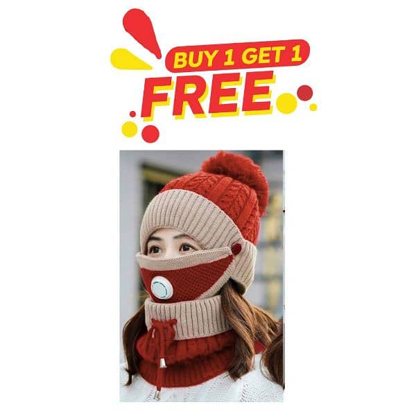 Wool Cap and Neck Warmer with Mask 8