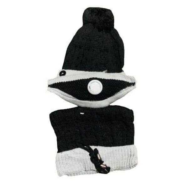 Wool Cap and Neck Warmer with Mask 10