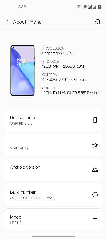 OnePlus 9 12/256 Dual sim 10/10 0