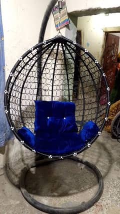 swing jhola iron frame with stand and cussions  wholesale price