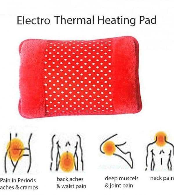 Electric Hot Water Velvet Bottle Heat Pad For Pain Relief – Multicolor 5