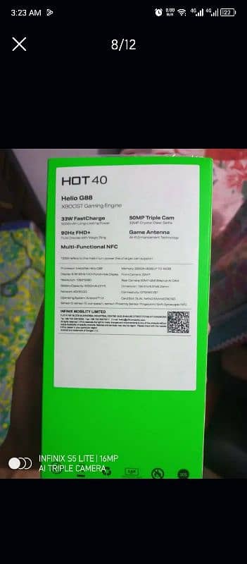 Infinix Hot 40 16+256gb 8