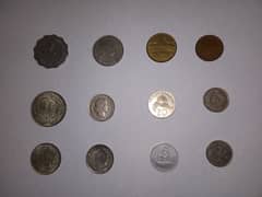 Set of old coins different countries