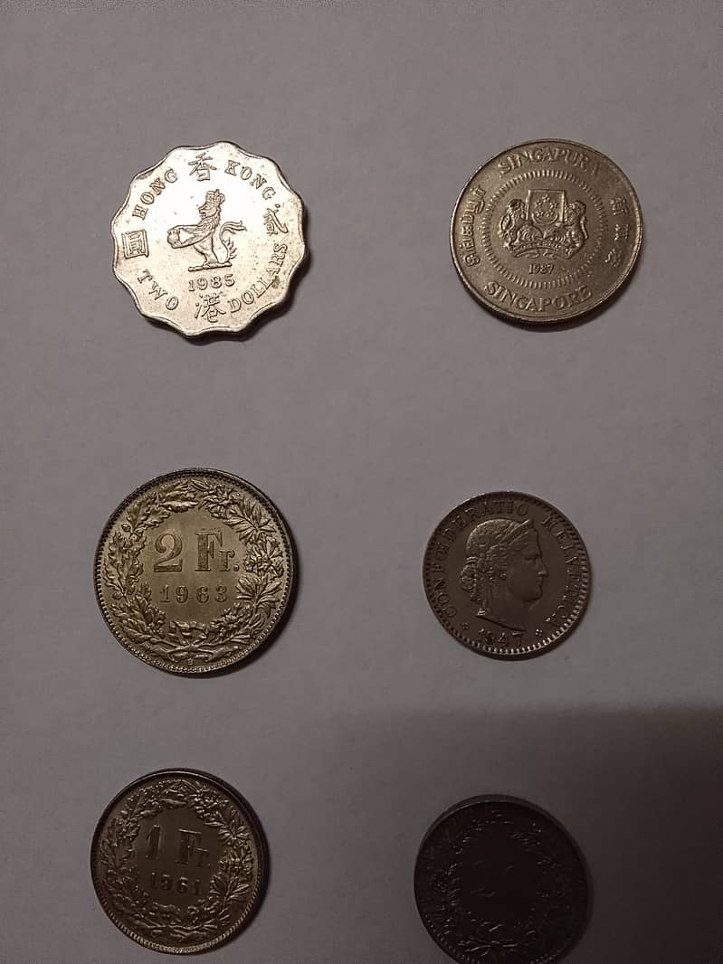 Set of old coins different countries 1