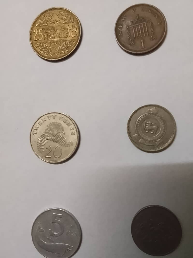 Set of old coins different countries 2