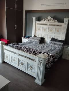 wooden bed