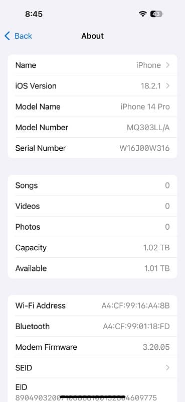 iphone 14 pro jv 1024GB | 1TB 5