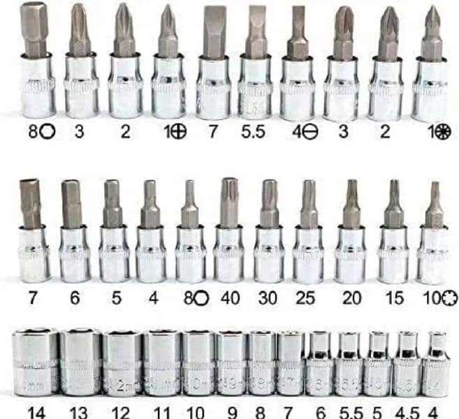 46-piece Socket Bit Ratchet Wrench Combination Set Toolkit 3