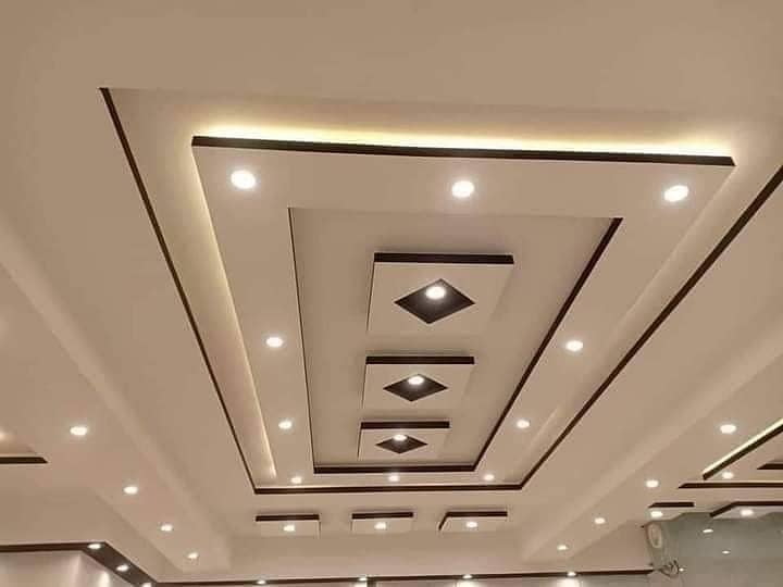 Gypsum Board Ceiling - Pop Fancy Ceiling - Office Ceiling-room ceiling 4