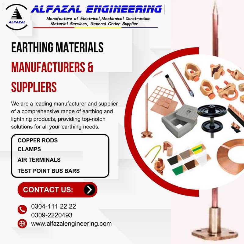 Earthing Material/ Earthing Bore/ Earthing Pits/ Karachi 0