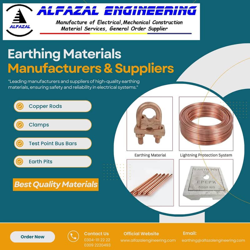 Earthing Material/ Earthing Bore/ Earthing Pits/ Karachi 3