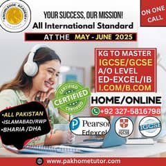 Home Tutor,Online Tutor,Home Tution,O/A level,Kg,Montess,IGCSE,English