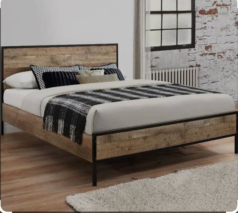 Bed Set - King Size Bed - Double Bed - Solid Bed - Wooden Bed Set 3