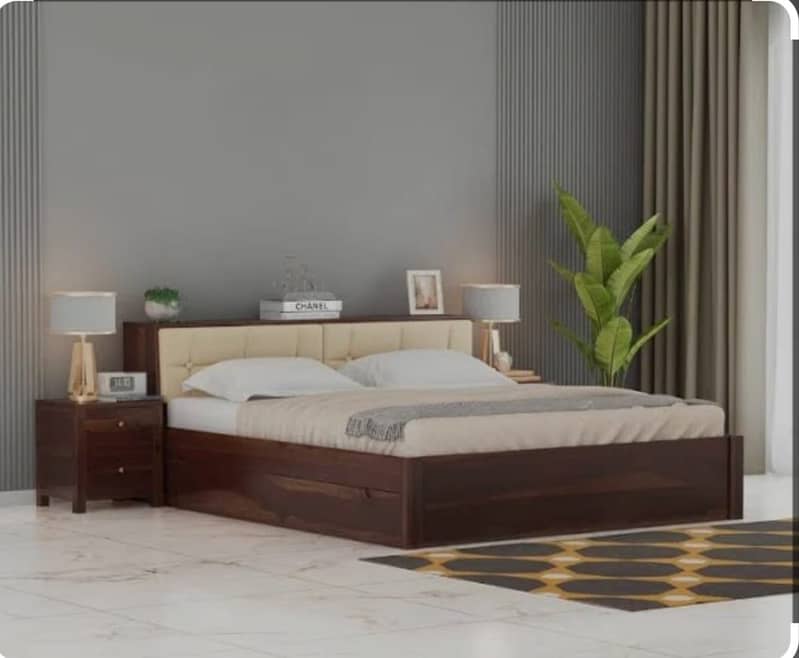 Bed Set - King Size Bed - Double Bed - Solid Bed - Wooden Bed Set 5