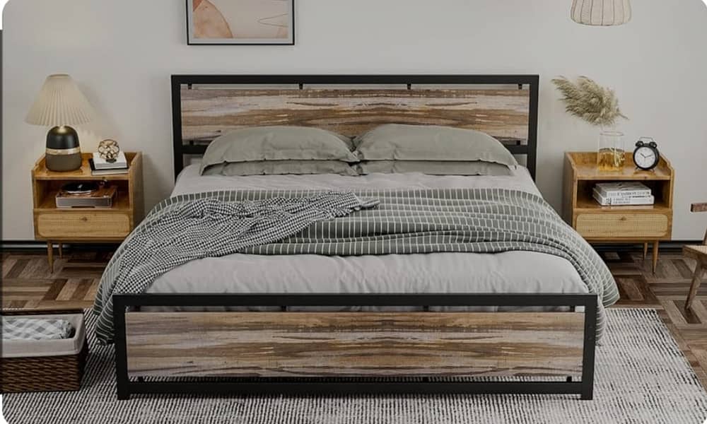 Bed Set - King Size Bed - Double Bed - Solid Bed - Wooden Bed Set 18