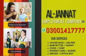 Edit ad Maids / House Maids / cook / House chef / Baby Sitter maid av