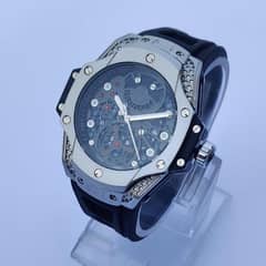 Men's Quartz Round Dial stainless steel watch-1pcs