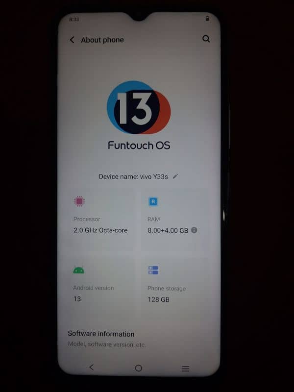 Vivo Y33s, 8/128GB, PTA approved 1