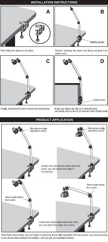 360 Degree long Arm Stand Holder Compatible 3