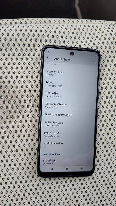 Motorola G 5g 2023 brand new condition 4/64 GB no exchange phone pouch 3