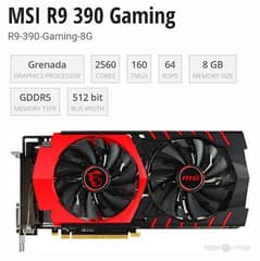 MSI Radeon r9 390 8gb 512bit