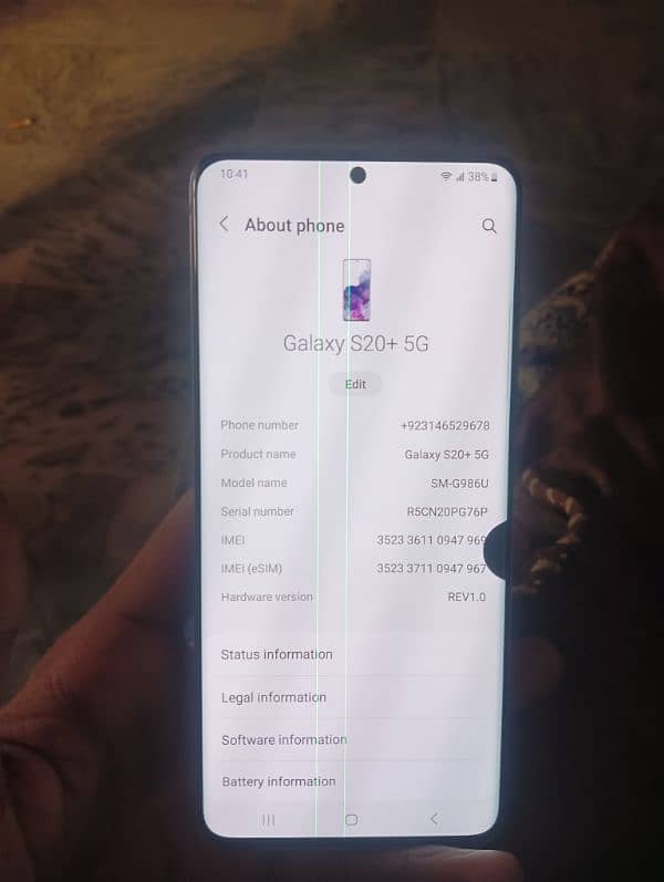 samsung s20 plus 5g 12gb rm 128gb rom 10