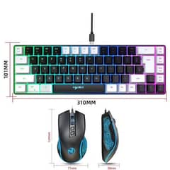 Gaming Keyboard & Mouse set brand New Full wite