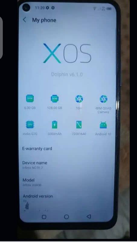 Infinix Note 7 6 128 GB exchange possible full box 1