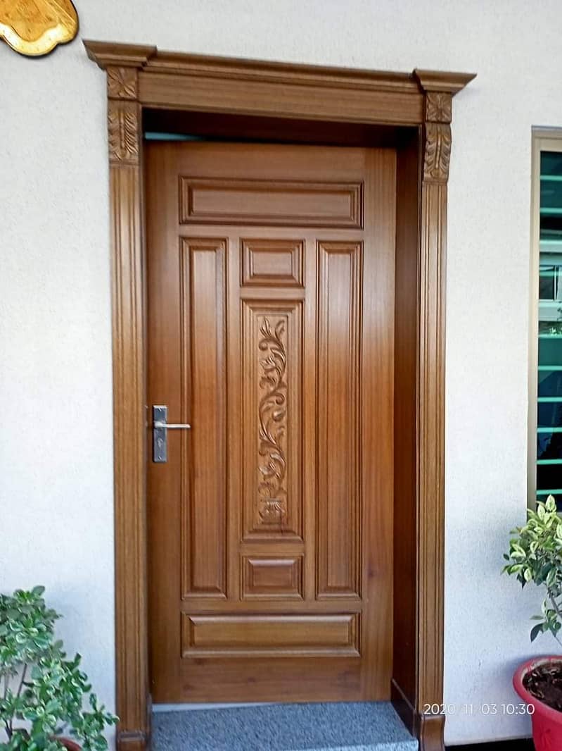 Solid wood Doors/لکڑی کے دروازے All type Of Doors, LifeTime Warranty 17