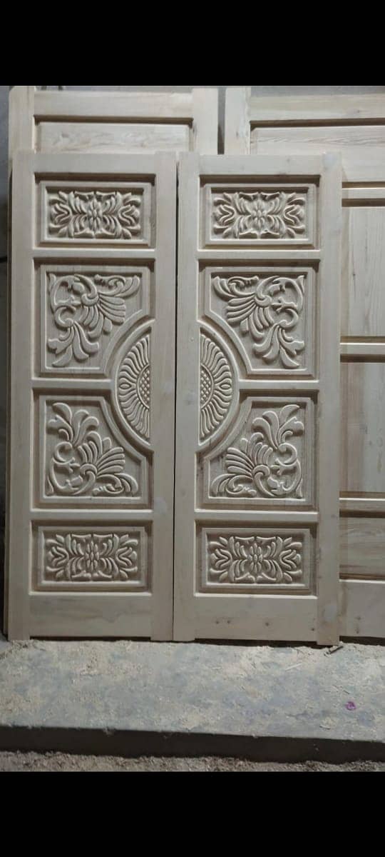 Solid wood Doors/لکڑی کے دروازے All type Of Doors, LifeTime Warranty 8