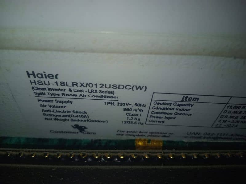 Haeir 1.5 ton DC Inverter 1