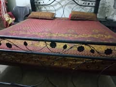 king size iron bed with mattress