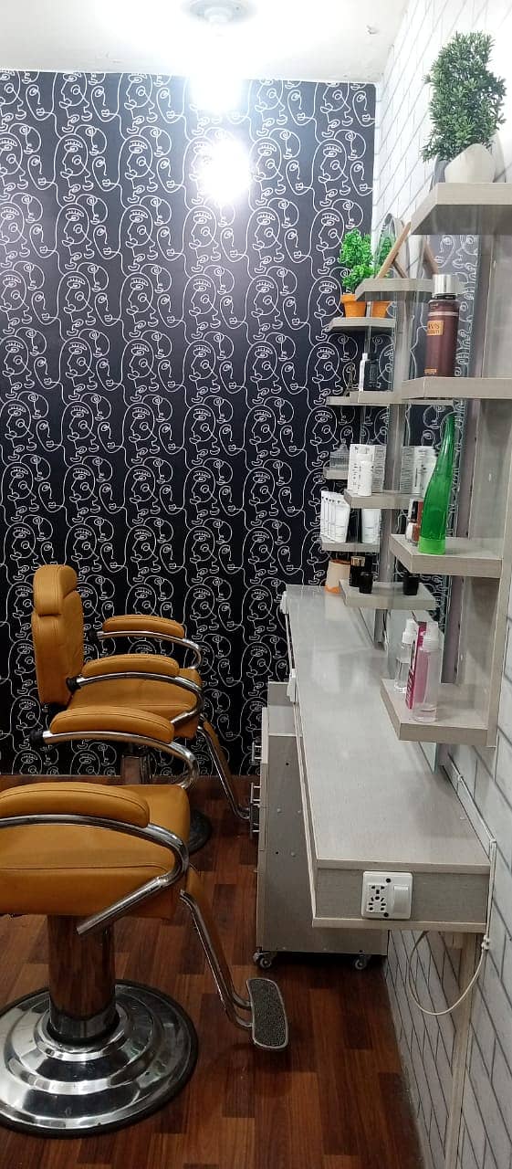 Newly furnished Beauty salon setup for sale, wi quality interiors work 3