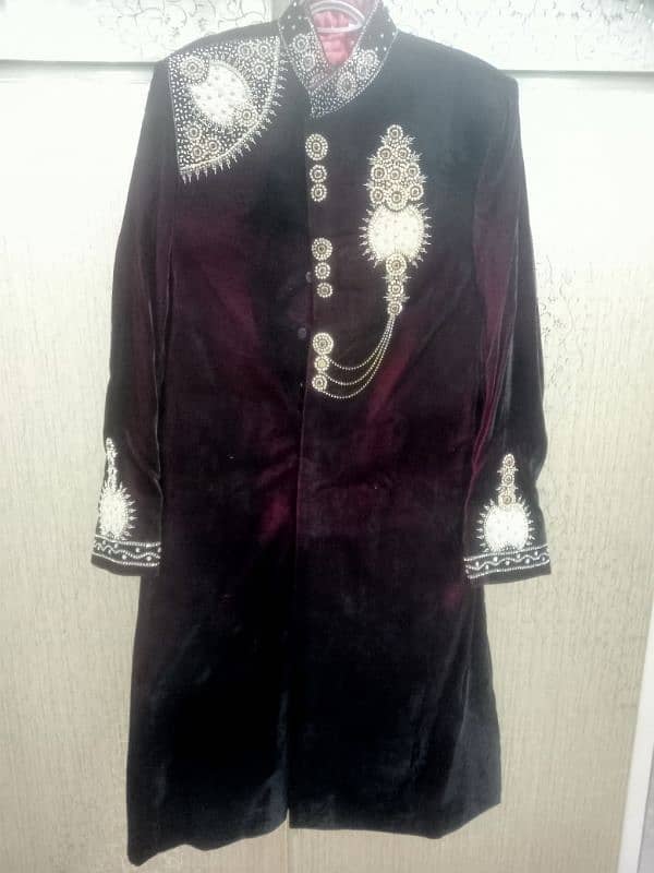 Dulha Sherwani Maroon 1