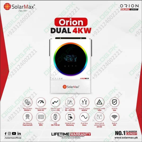 Solarmax Orion 4kw lifetime warranty 0