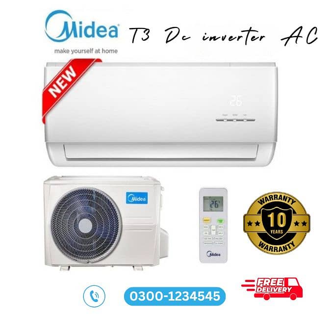 T3 Midea Air conditioner, Fast cooling AC with warranty 0