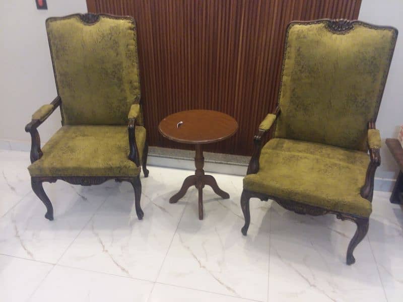 2 sofa chair in sheshum wood for sell 2