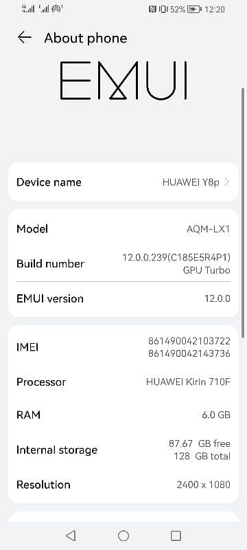 Huawei Y8p 6 4