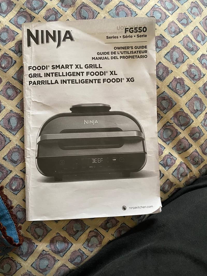 NINJA  FOODIE SMART GRILL  +  electric adapter / transformer 4