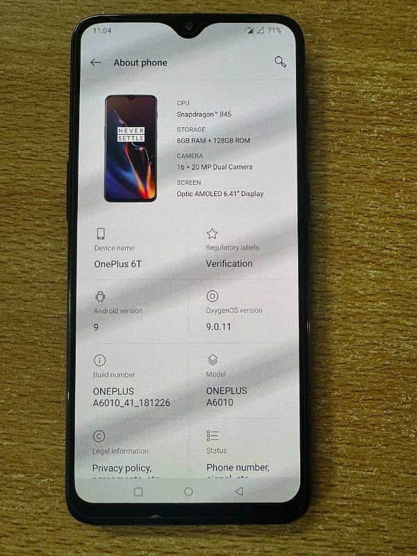 OnePlus 6t 6+128.0332,4472072 1