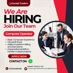 KPO/Computer Operator Required at Gondal Traders - Jhelum