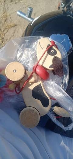 (Dog) pintoy wooden dog