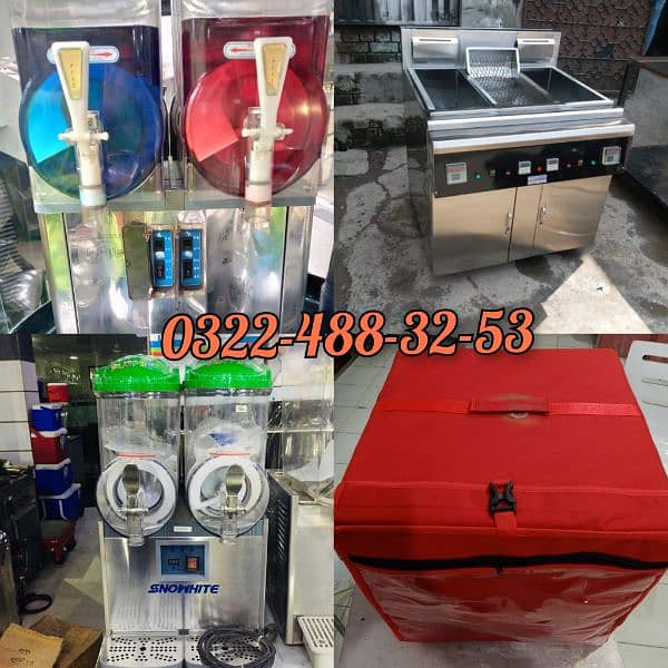 Charga Machine / Pizza Deck Oven / Delivery bag  Slush Fast food Setup 8