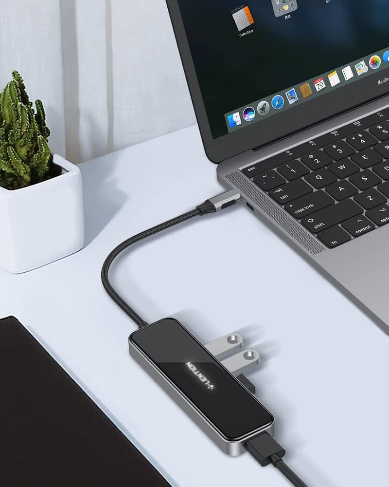 LENTION USB C Multiport Hub with 100W Power Delivery, 4K HDMI, 3 USB 3 3