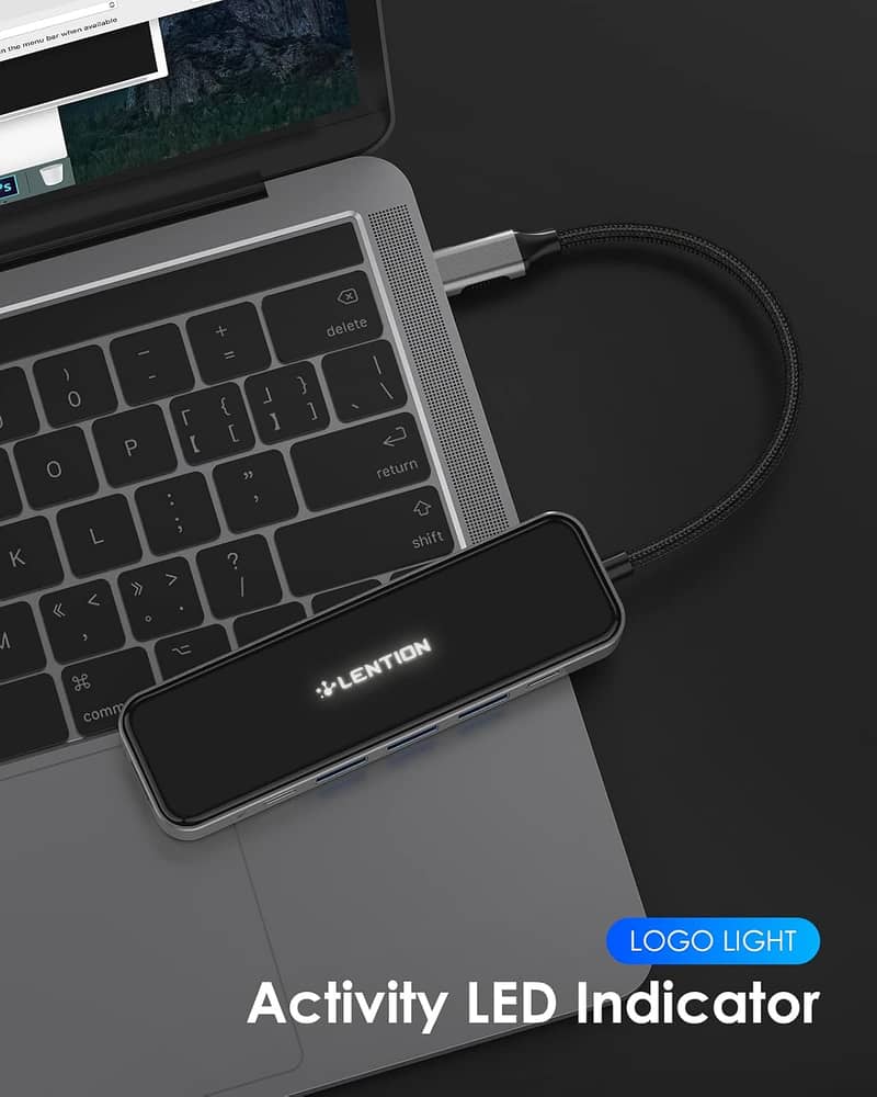 LENTION USB C Multiport Hub with 100W Power Delivery, 4K HDMI, 3 USB 3 4