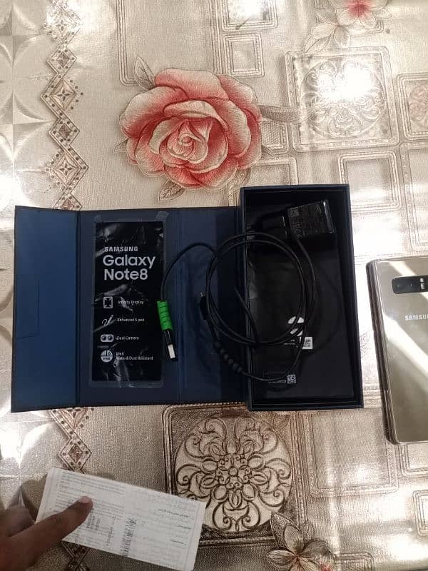 samsung note 8 dual sim offical pta with box charger 1