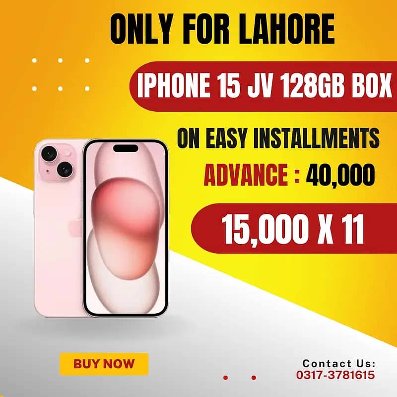 IPhone 15 JV 128GB Box Pack On Easy Installments 1